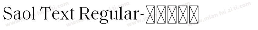 Saol Text Regular字体转换